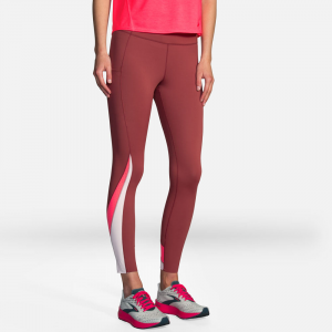 Brooks Method 7/8 Tight Women's Running Apparel (2020) Terracotta/Fluoro Pink