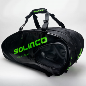 Solinco Tour 15-Pack Racquet Bag Black/Neon Green Tennis Bags