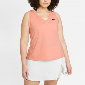 Nike Victory V-Neck Tank Spring 2021 Women's Tennis Apparel Artic Orange/Black