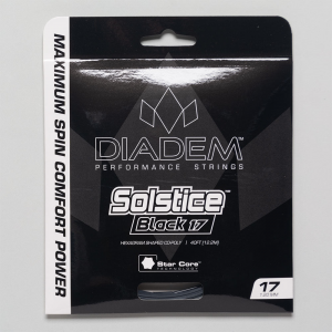 Diadem Solstice Black 17 1.20 Tennis String Packages