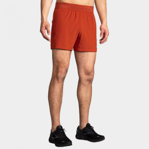 Brooks Sherpa 5" Shorts Men's Running Apparel Red Clay