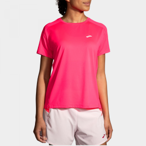 Brooks Sprint Free Short Sleeve 2.0 Women's Running Apparel Hyper Pink