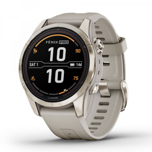 Garmin fenix 7s Pro Sapphire Solar GPS Watch GPS Watches Soft Gold with Light Sand Band