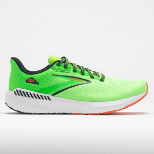 Brooks Launch GTS 10 Men's Running Shoes Green Gecko/Red Orange/White