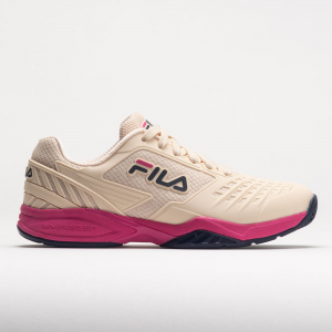 Fila Axilus 2 Energized Women's Tennis Shoes Ecru/FILA Navy/Fuchsia Purple