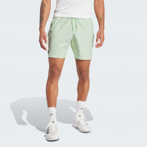 adidas Australian Open Ergo 7" Pro Shorts Men's Tennis Apparel Semi Green Spark/Silver Green