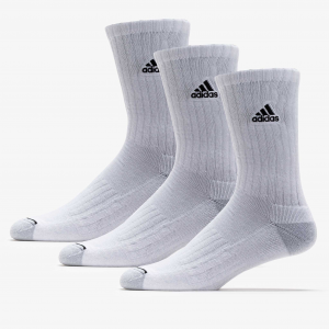 adidas Classic Cushioned 2.0 Crew Socks Men's Socks 3-Pack White/Clear Onix Grey/Black