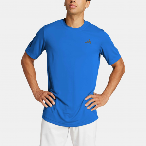 adidas Club 3-Stripe Tee Men's Tennis Apparel Semi Lucid Blue