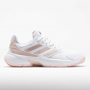 adidas CourtJam Control 3 Women's Tennis Shoes White/Sandy Pink Metallic/Sandy Pink