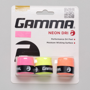 Gamma Neon Dri Overgrip 3 Pack Tennis Overgrips