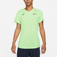 Nike Rafa Challenger Crew Summer 2021 Men's Tennis Apparel Lime Glow/Obsidian