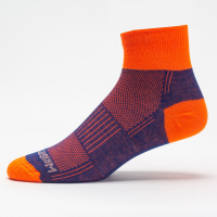 WrightSock Double Layer Coolmesh II Quarter Socks Socks Royal/Orange