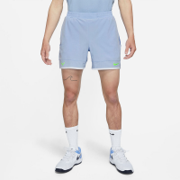 Nike Advantage Rafa Shorts Summer 2021 Men's Tennis Apparel Aluminum/Hyper Royal/White/Lime Glow