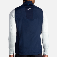 Brooks Shield Hybrid Vest Men's Running Apparel Navy/Icy Grey