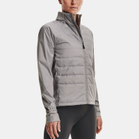 Under Armour Run Insulate Hybrid Jacket Women's Running Apparel Gray Wolf/Reflective