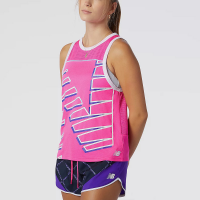 New Balance Printed Fast Flight Tank Women's Running Apparel Pink Glo