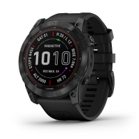 Garmin fenix 7x Sapphire Solar GPS Watch GPS Watches Black DLC Titanium with Black Band