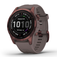 Garmin fenix 7s Sapphire Solar GPS Watch GPS Watches Dark Bronze Titanium with Shale Gray Band