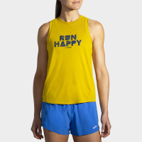 Brooks Distance Graphic Tank Spring 2022 Women's Running Apparel Golden Hour/Kinetic