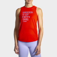 Brooks Distance Graphic Tank Spring 2022 Women's Running Apparel Jamberry/Happy Hour