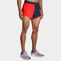 Brooks Sherpa 3" Split Shorts Men's Running Apparel Jamberry/Navy/Brooks Run USA