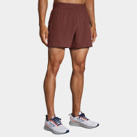 Brooks Sherpa 5" Shorts Men's Running Apparel Run Raisin/Vivid Flame