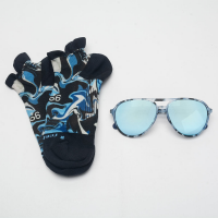 Feetures x goodr Glasses of the Gods Collab Sunglasses goodr Mach G with Large Feetures (Blue)
