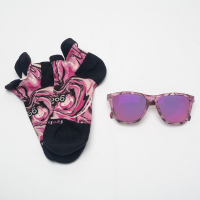 Feetures x goodr Glasses of the Gods Collab Sunglasses goodr OG with Medium Feetures (Pink)