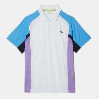 Lacoste Player Performance Polo Men's Tennis Apparel White/Light Blue Marine/Lavender
