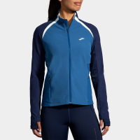 Brooks Fusion Hybrid Jacket Women's Running Apparel Navy/Blue Ash/Ice Blue