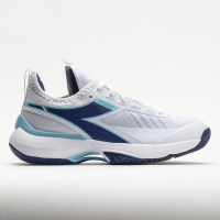 Diadora Finale AG Women's Tennis Shoes White/Blue Print