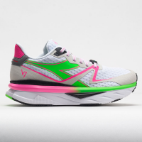 Diadora Atomo v7000 Women's Running Shoes White/Green Fluo/Pink Fluo
