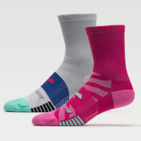 Brooks Ghost Lite Crew Sock 2-Pack Socks Pink/Salt & Light Grey/Blue