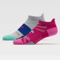Brooks Ghost Lite No-Show Sock 2-Pack Socks Pink/Salt & Light Grey/Salt