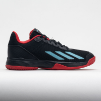adidas CourtFlash Junior Black/Preloved Blue/Better Scarlet Junior Tennis Shoes