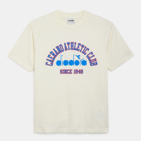Diadora T-Shirt 1948 Athletic Club Unisex Running Apparel Butter White