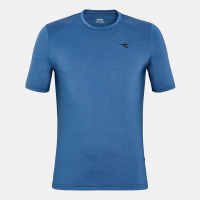 Diadora Short Sleeve T-Shirt Tech Men's Running Apparel Dutch Blue