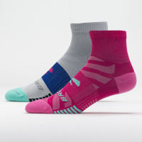 Brooks Ghost Lite Quarter Sock 2-Pack Socks Pink/Salt & Grey/Salt