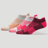 ASICS Quick Lyte Plus No Show Tab Socks 3 Pack Women's Socks Sun Coral/Laser Pink Pop