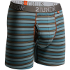 2UNDR Swing Shift 6" Boxer Briefs Stripes Running Apparel Blue/Orange Stripes