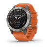 Garmin fenix 6 Pro Sapphire Titanium GPS Watch GPS Watches Ember Orange Band