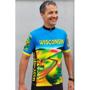 Wisconsin Cycling Jersey - Blue - Large