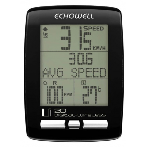 Echowell IU20 Wireless Bicycle Computer with Cadence - Black