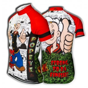 Popeye "Strong to da Finish" Men's Cycling Jersey - Medium