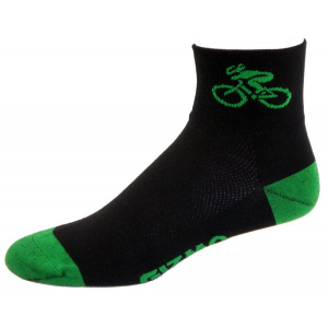 Gizmo Gear Black / Green Bicycle Cycling Socks
