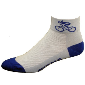 Gizmo Gear White / Royal Blue Bicycle Cycling Socks