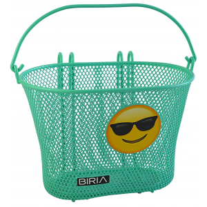 Biria Emojis Child's Bicycle Basket - Green