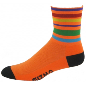 Gizmo Gear Velo Stripes 6" Socks - Neon Orange