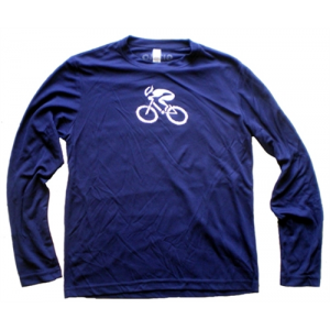 Gizmo Cycling G-Man Bicycle Tech Long Sleeve Shirt - Navy Blue