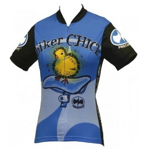 World Jerseys Women's Biker Chick Cycling Jersey - Blue
